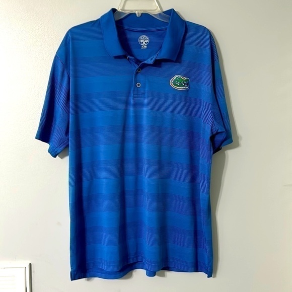 Men’s Polo Shirt Florida Gator Rivalry Threads Blue Striped Polo Size-XL - Picture 3 of 5